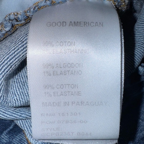 GOOD AMERICAN Good Icon Straight Leg Cropped Denim Jeans Blue Plus Size 14/32 - Picture 10 of 11